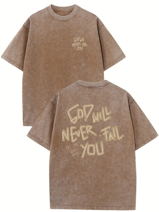 Retro Washed High Quality Cotton Pattern T-shirt