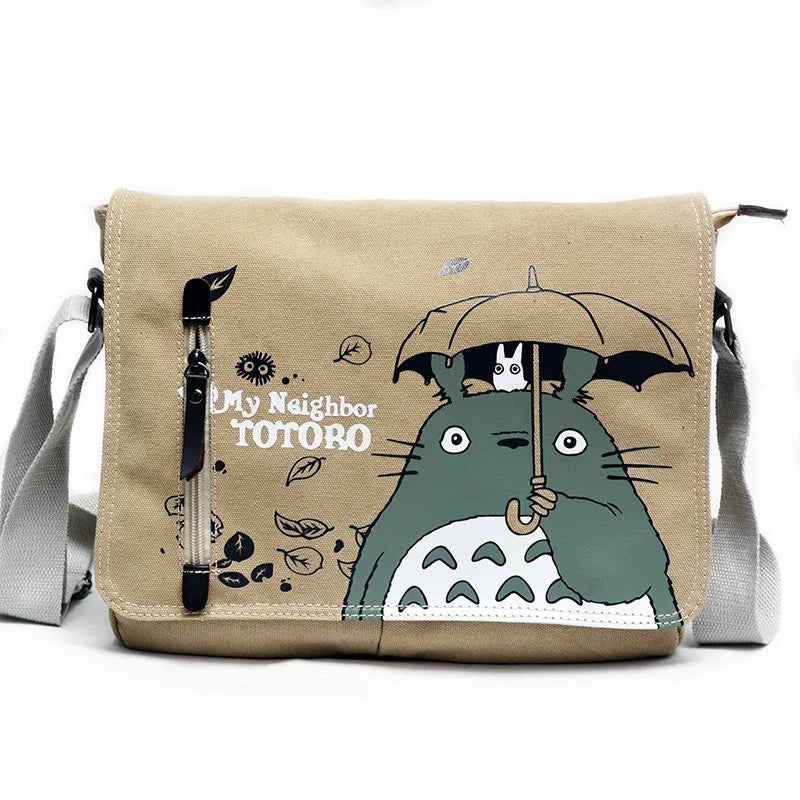 2025 New Anime Fashion Shoulder Bag Lightweight Pure Cotton Canvas Bag Retro Design Women's Crossbody Bag