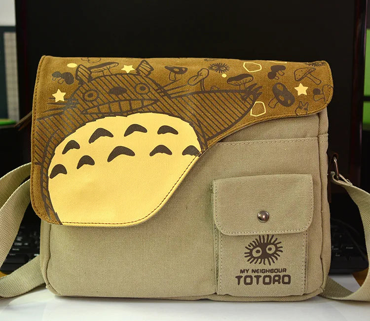 2025 New Anime Fashion Shoulder Bag Lightweight Pure Cotton Canvas Bag Retro Design Women's Crossbody Bag
