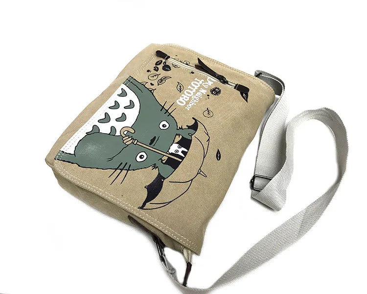 2025 New Anime Fashion Shoulder Bag Lightweight Pure Cotton Canvas Bag Retro Design Women's Crossbody Bag