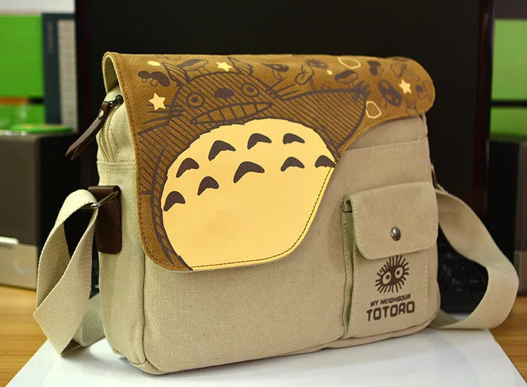 2025 New Anime Fashion Shoulder Bag Lightweight Pure Cotton Canvas Bag Retro Design Women's Crossbody Bag