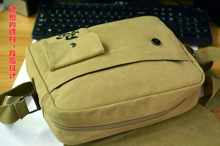 2025 New Anime Fashion Shoulder Bag Lightweight Pure Cotton Canvas Bag Retro Design Women's Crossbody Bag