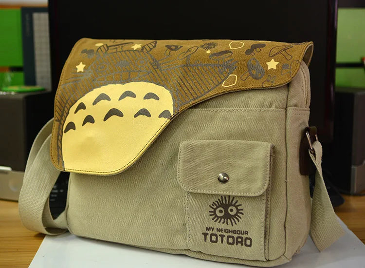 2025 New Anime Fashion Shoulder Bag Lightweight Pure Cotton Canvas Bag Retro Design Women's Crossbody Bag