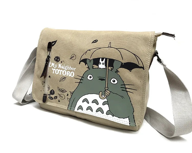 2025 New Anime Fashion Shoulder Bag Lightweight Pure Cotton Canvas Bag Retro Design Women's Crossbody Bag