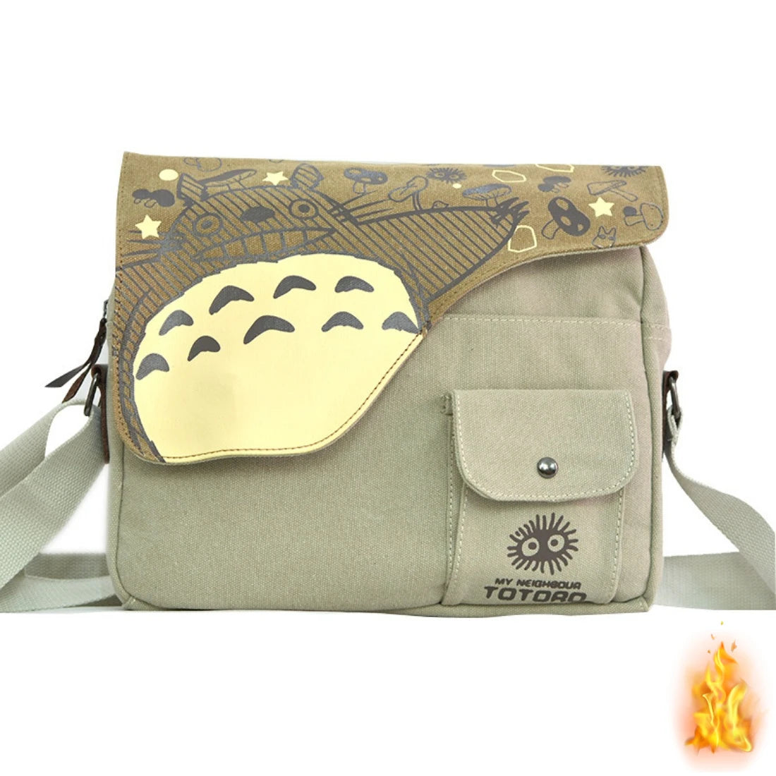 2025 New Anime Fashion Shoulder Bag Lightweight Pure Cotton Canvas Bag Retro Design Women's Crossbody Bag
