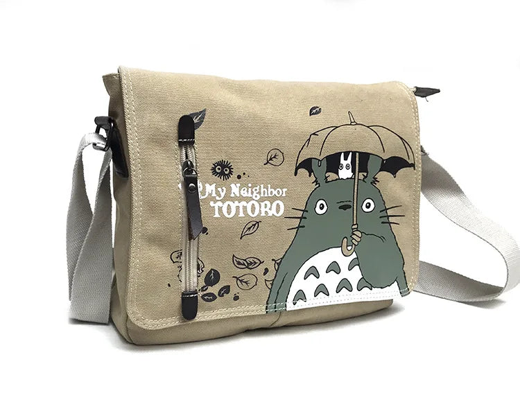 2025 New Anime Fashion Shoulder Bag Lightweight Pure Cotton Canvas Bag Retro Design Women's Crossbody Bag