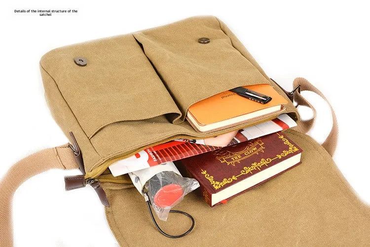 2025 New Anime Fashion Shoulder Bag Lightweight Pure Cotton Canvas Bag Retro Design Women's Crossbody Bag