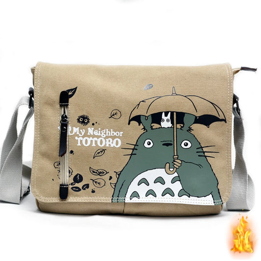 2025 New Anime Fashion Shoulder Bag Lightweight Pure Cotton Canvas Bag Retro Design Women's Crossbody Bag